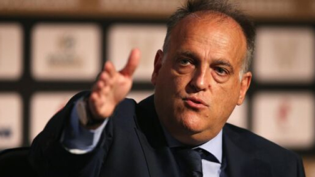 Javier Tebas, la Liga avant tout. (Credit : Bleacher Report)