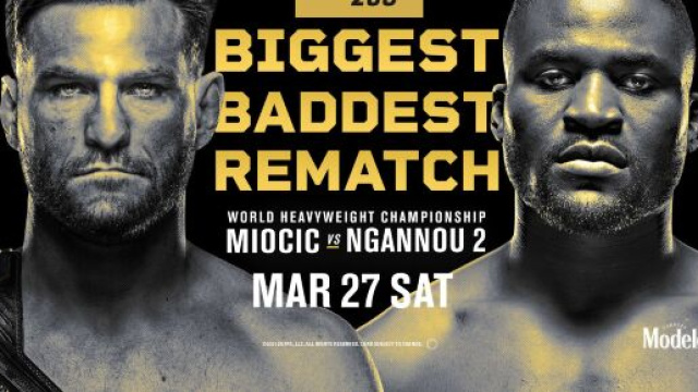 UFC 260: Miocic vs Ngannou 2, domenica 28 marzo in diretta su DAZN