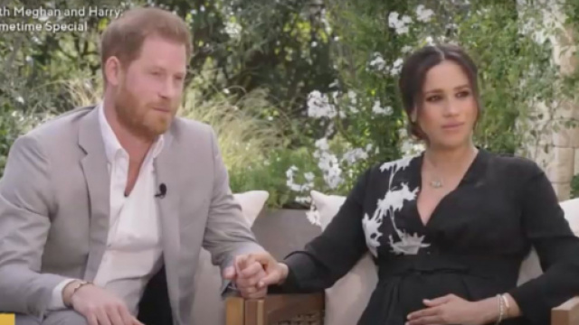 Meghan e Harry nella intervista di Oprah Winfrey.