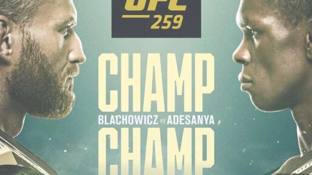 UFC 259: Blachowicz vs Adesanya, domenica 7 marzo in streaming su Dazn.