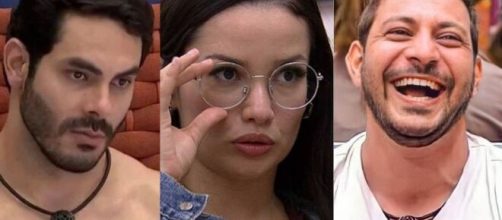 Rodolffo e Caio n&atilde;o est&atilde;o gostando da atitude da sister no 'BBB21' (Fotomontagem/Reprodu&ccedil;&atilde;o/Rede Globo)