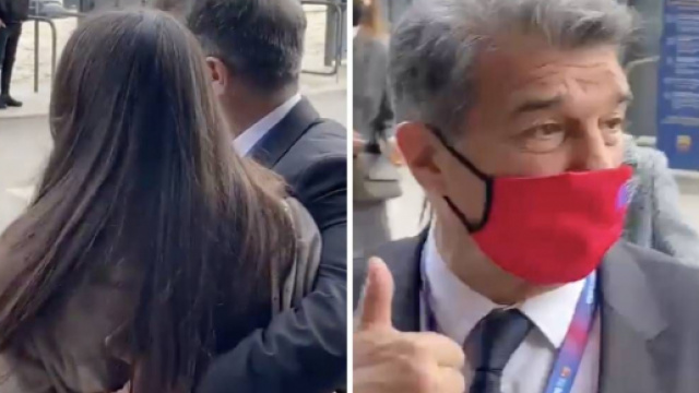 Bar&ccedil;a: Juan Laporta d&eacute;zingu&eacute; apr&egrave;s un geste d&eacute;plac&eacute; sur une adolescente (Vid&eacute;o). Capture d'&eacute;cran