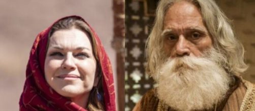 Sarai e Abra&atilde;o em 'G&ecirc;nesis' (Foto: RecordTV)