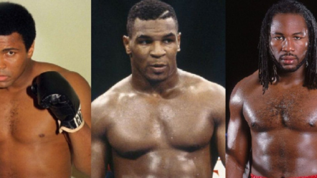 Muhammad Ali, Mike Tyson e Lennox Lewis.