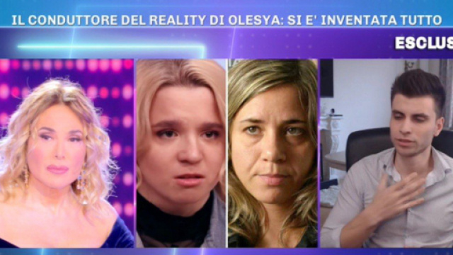 Domenica Live, il conduttore russo solleva dubbu su Olesya: 'Conosce i suoi genitori'.