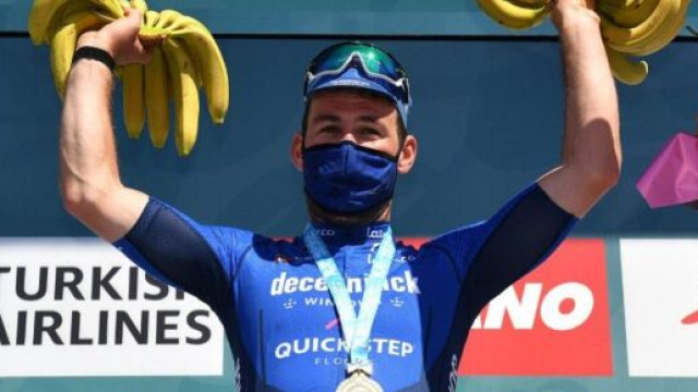 Mark Cavendish sul podio al Giro di Turchia