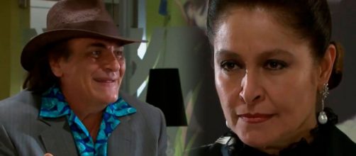 Bernarda n&atilde;o acredita que Fausto a roubou (Fotomontagem/Reprodu&ccedil;&atilde;o/Televisa)