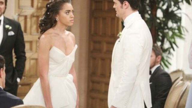 beautiful, anticipazioni: Zoe prende a schiaffi Thomas sull'altare.