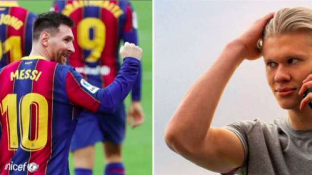 Haaland et Messi bient&ocirc;t r&eacute;unis sous le maillot du FC Barcelone ? - Photo captures d'&eacute;cran Instagram
