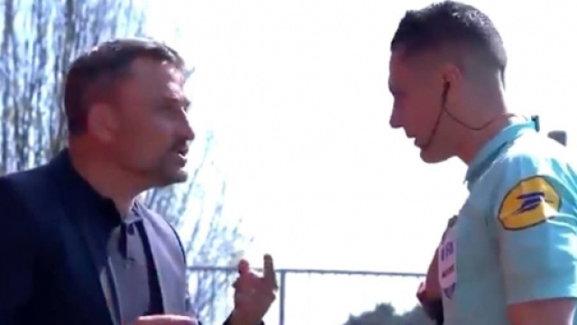 L'arbitre du match entre Brest et Lens n'a pas fait le bonheur de Franck Haise. (cr&eacute;dit Twitter Canal+)