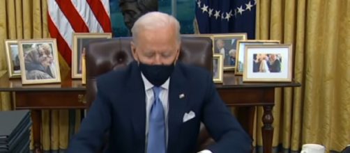 Joe Biden ends funds diverted to Mexico border wall as he signs first executive orders (Image source: ABC News/YouTube)