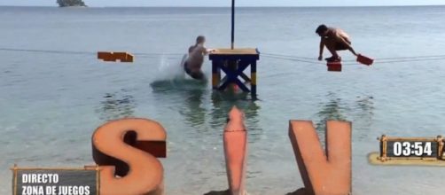 Tom Brusse si toc&oacute; el agua en la prueba de recompensa de 'Supervivientes' (captura de pantalla)
