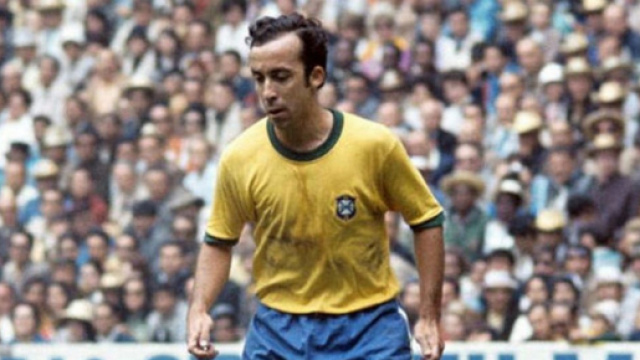 Tostao con la maglia del Brasile ai Mondiali del 1970.