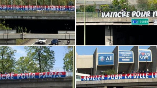 PSG - Manchester City : Des banderoles de soutien fleurissent dans Paris (Source : Twitter officiel Collectif Ultras Paris)