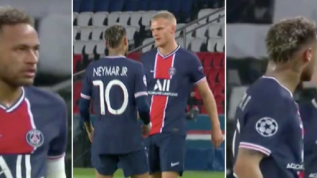 Neymar a beaucoup parl&eacute; avec Bakker face &agrave; City. (montage Blasting, cr&eacute;dit : capture vid&eacute;o RMC Sport)