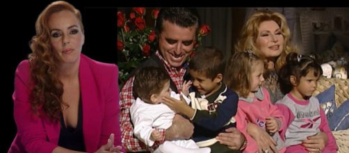 Una foto familia: Roc&iacute;o Jurado con Ortega Cano y sus ni&ntilde;os Gloria Camila y Fernando Jos&eacute; y los hijos de Roc&iacute;o Carrasco (fotos Telecinco)