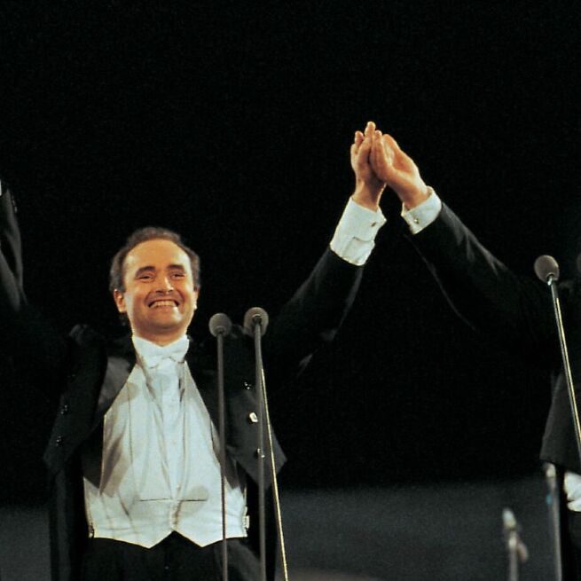 Pl&aacute;cido Domingo, Jos&eacute; Carreras e Luciano Pavarotti, i Tre Tenori (Decca Classics/Vivianne Purdom)