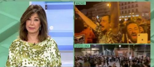 Ana Rosa, criticando las concentraciones y se&ntilde;alando al Gobierno (Captura de Telecinco)
