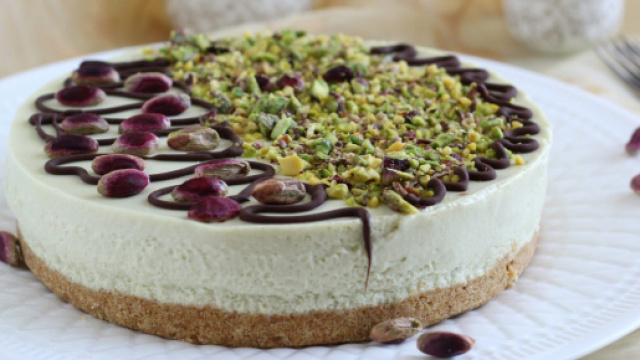 Cheesecake al pistacchio, un dessert molto cremoso