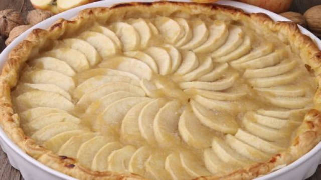 Un dolce di mele senza uova e senza burro.