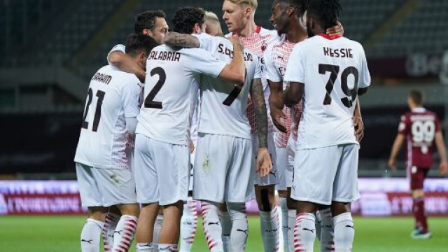 Il Milan espugna torino 7 - 0 con una tripletta di Rebic, doppietta di Theo Hernandez, e gol di Brahim Diaz e Kessi&egrave;. Foto di: acmilan.com