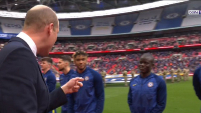 Le Prince William fan de N'Golo Kant&eacute; - Photo capture d'&eacute;cran vid&eacute;o Bein Sport