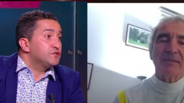 Nabil Djellit vole au secours de Raymond Domenech - Photo captures d'&eacute;cran vid&eacute;os YouTube