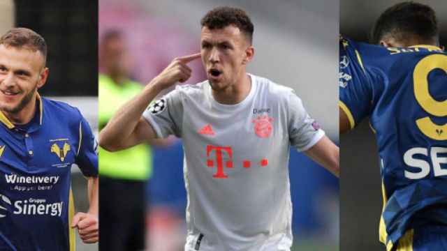 Da sinistra: Dimarco, Perisic e Salcedo.