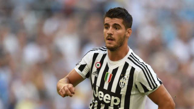 In foto l'attaccante della Juventus Alvaro Morata.
