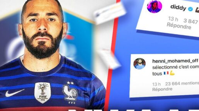 Le retour de Benzema en &Eacute;quipe de France fait grimper les ventes de maillots - Image T&eacute;l&eacute;foot Karim Benzema EDF