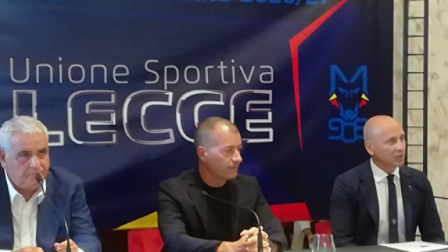 Lecce, Sticchi Damiani con Corvino e Corini.