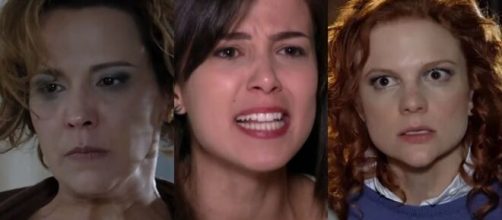 Eva, Manuela e Nanda em 'A Vida da Gente'. (Fotomontagem)