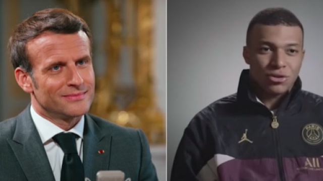 Emmanuel Macron en dit plus sur l'avenir de Kylian Mbapp&eacute; - Photo capture d'&eacute;cran vid&eacute;os Twitter et YouTube