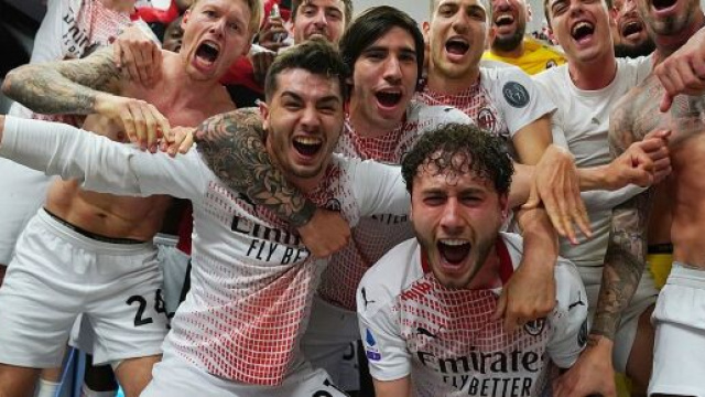 Il Milan festeggia il secondo posto battendo l'Atalanta e guadagnandosi la Champions League 2021 - foto di: acmilan.com