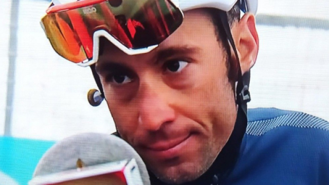 Vincenzo Nibali al'arrivo sullo Zoncolan