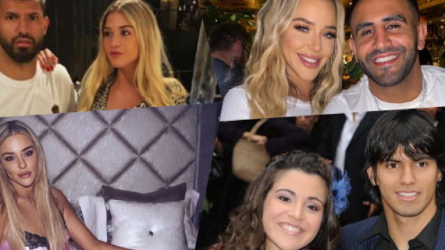 montage photo Aguero et ses compagnes