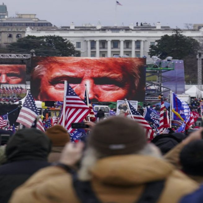 Manifestazione organizzata da Donald Trump il 6 gennaio 2020 (John Minchillo/AP)