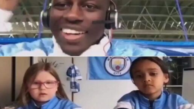 Benjamin Mendy lance une blague mais les jeunes supportrices ne comprennent pas - Screen vid&eacute;o Twitter @yoharoblin
