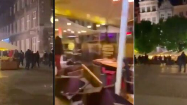 Une bagarre &eacute;clate en Pologne - Photo capture d'&eacute;cran vid&eacute;o Twitter