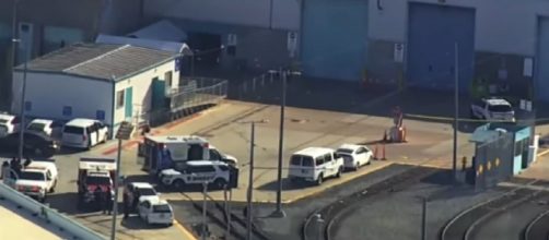 Gun violence at San Jose, CA rail yard (Image source: News 19 WLTX/YouTube)