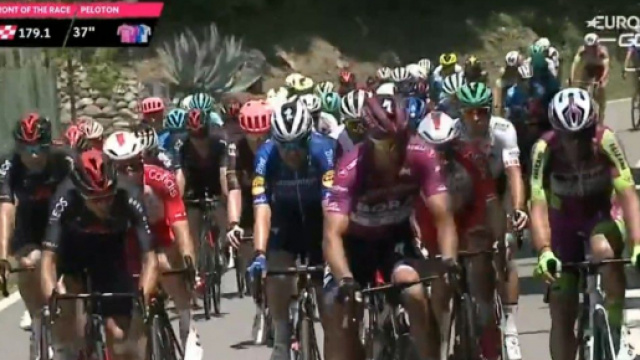 L'episodio che ha portato alla multa e alla penalit&agrave; a carico di Peter Sagan.