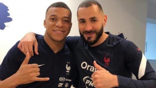Kylian Mbapp&eacute; et Karim Benzema. Cr&eacute;dit photo: twitter Karim Benzema