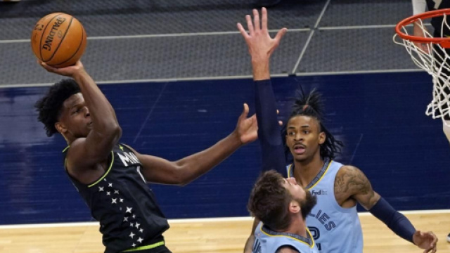 Anthony Edwards, Minnesota Timberwolves e Ja Morant, Memphis Grizzlies