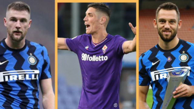 Da sinistra: Skriniar, Milenkovic e De Vrij.