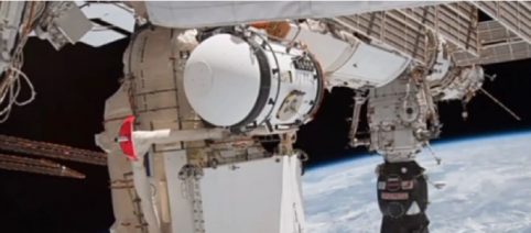 Space debris damage International Space Station robotic arm, Canadarm2