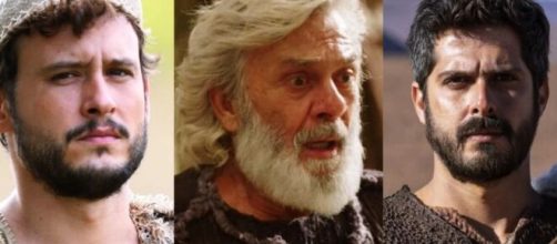 Isaque, Abra&atilde;o e Ismael em 'G&ecirc;nesis' (Fotomontagem/Reprodu&ccedil;&atilde;o/Record TV)