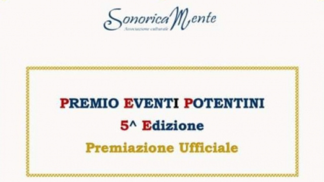 5&deg; Edizione Premio Eventi Potentini.
