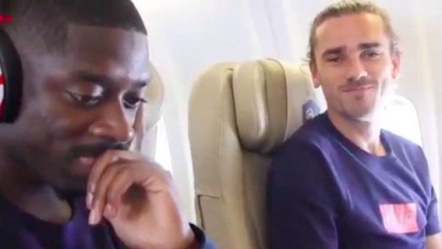 Antoine Griezmann chambre Ousmane Demb&eacute;l&eacute; - Photo capture d'&eacute;cran vid&eacute;o YouTube