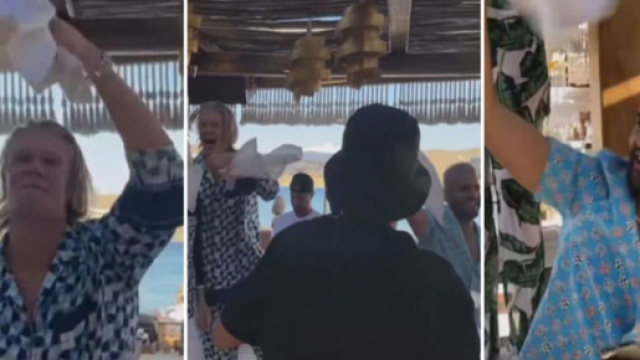 Haaland et Mahrez en feu en Gr&egrave;ce pour leurs vacances. (capture Instagram)