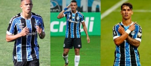 Gr&ecirc;mio tem promessas na mira de gigantes da Europa (Fotomontagem/Lucas Uebel/Gr&ecirc;mio)